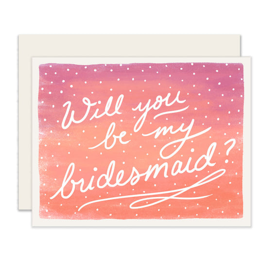 Bridesmaid Ombre | Bridesmaid Card (Case Pack of 6)