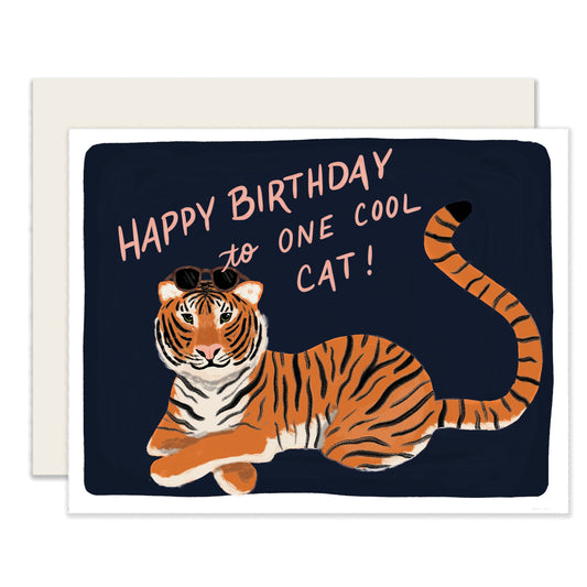 Cool Cat | Tiger Birthday Card | Kids Children'S Birthday (Case Pack of 6)