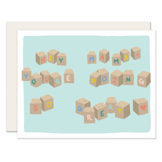 Doing Great Blocks | Encouragement Card For Parent (Case Pack of 6)