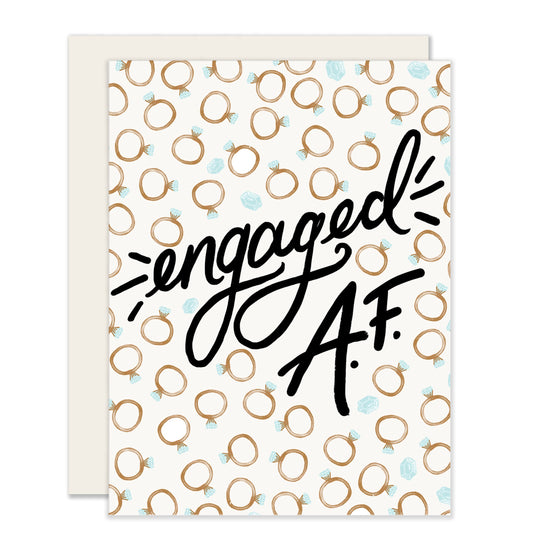 Engaged Af Card | Engagement Card (Case Pack of 6)