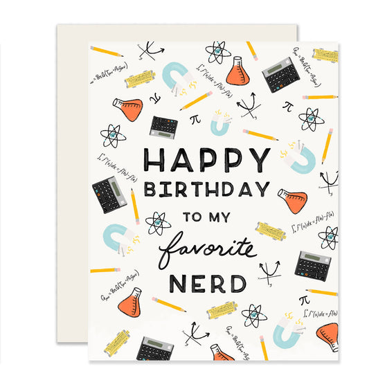 Favorite Nerd | Happy Birthday To My Favorite Nerd Card (Case Pack of 6)