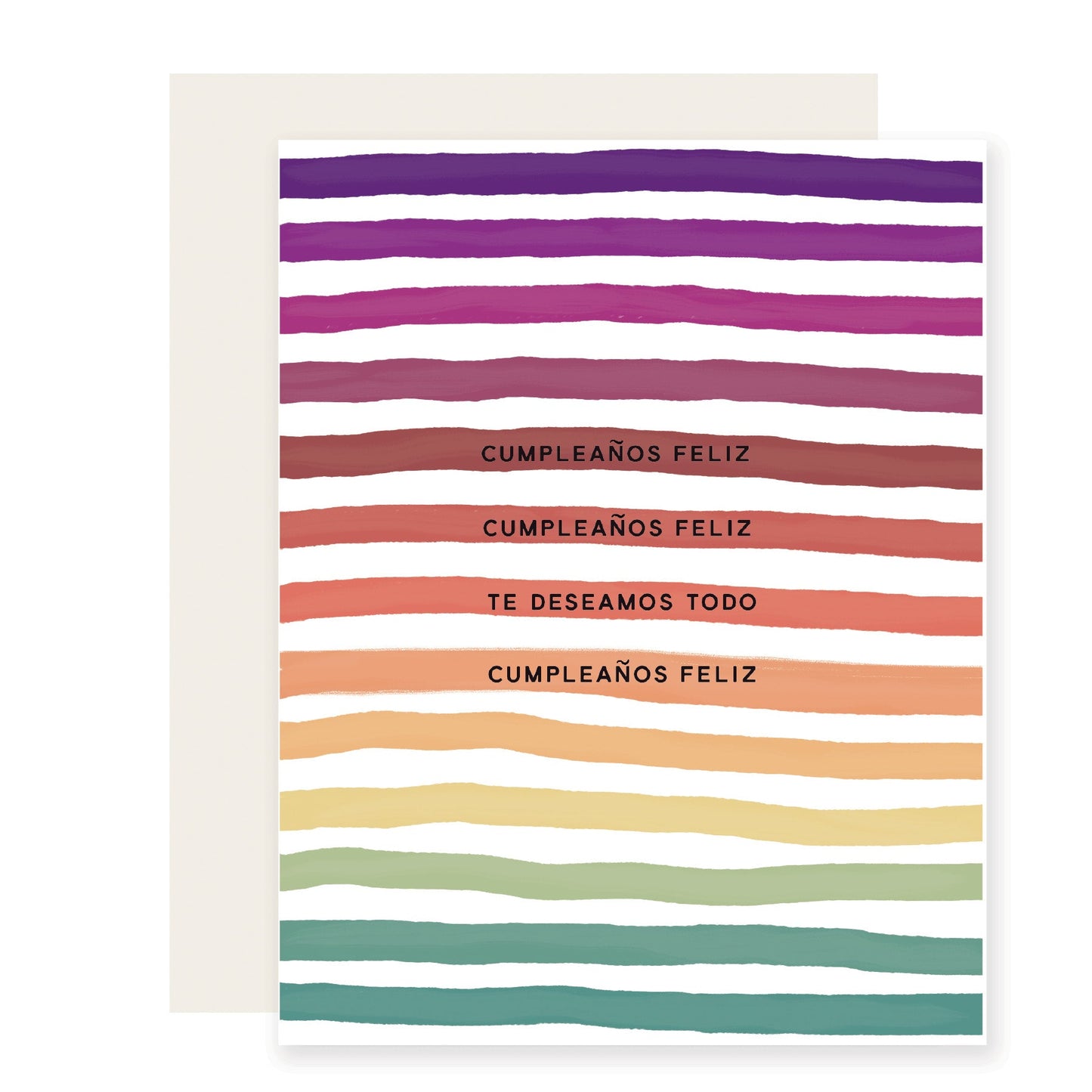 Cumpleaños Stripes - Spanish Card (Case Pack of 6)