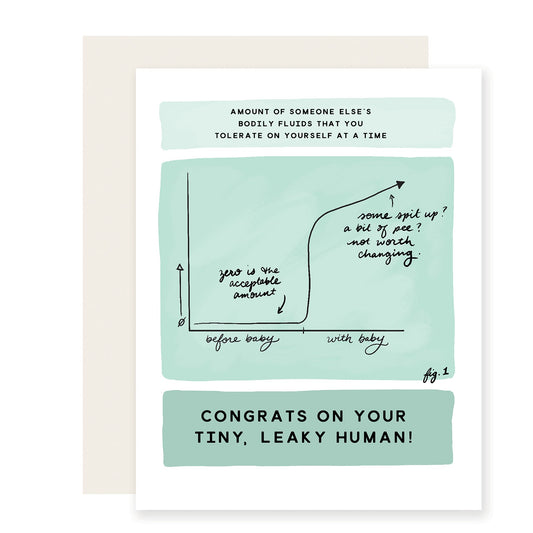 Fluid Graph | Funny New Baby Card (Case Pack of 6)