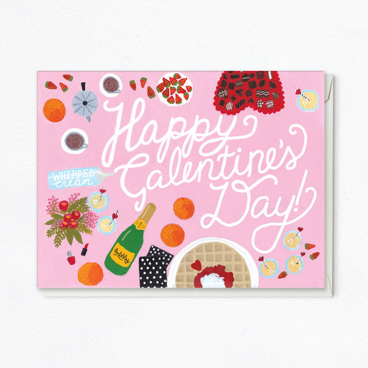 Galentine's Day Brunch | Happy Galentine's Day Card (Case Pack of 6)