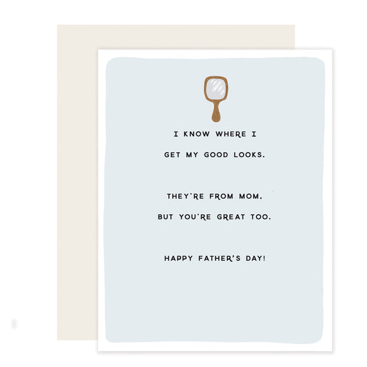 Good Looks | Funny Father'S Day Card (Case Pack of 6)