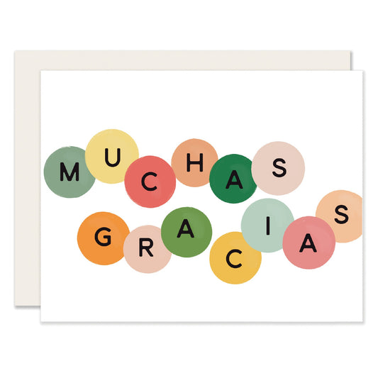 Gracias Colorful Circles (Case Pack of 6)
