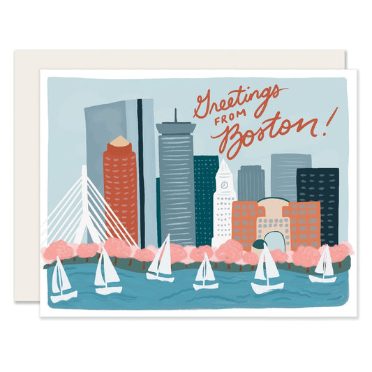 Greetings From Boston Card (Case Pack of 6)