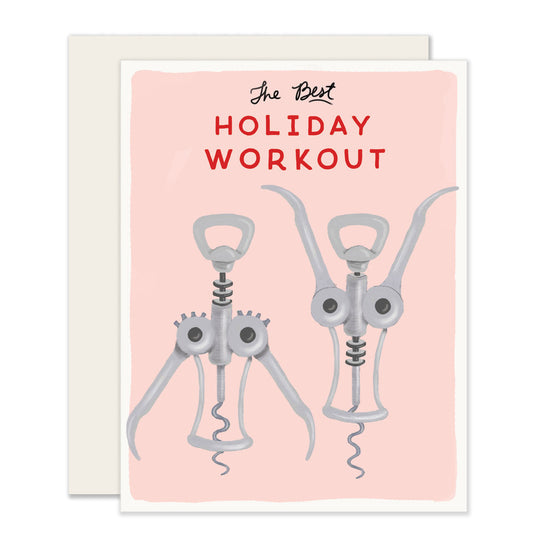 Holiday Workout Card | Funny Holiday Card (Case Pack of 6)