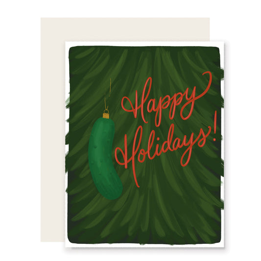 Holiday Pickle Card | Cute Christmas Card (Case Pack of 6)