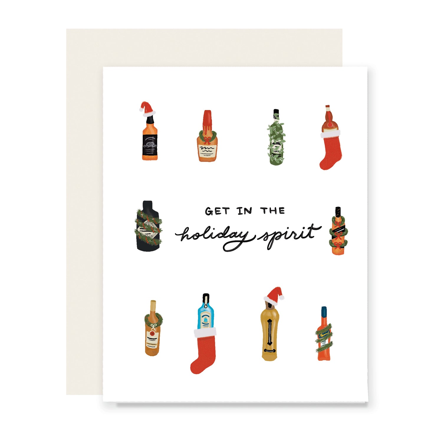 Holiday Spirits Card | Season'S Greeting Card (Case Pack of 6)