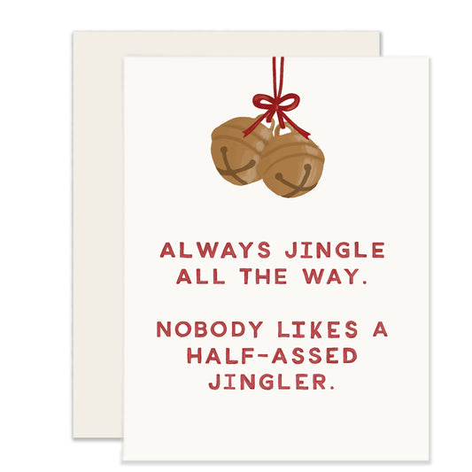 Jingle All The Way Card | Funny Christmas Card (Case Pack of 6)