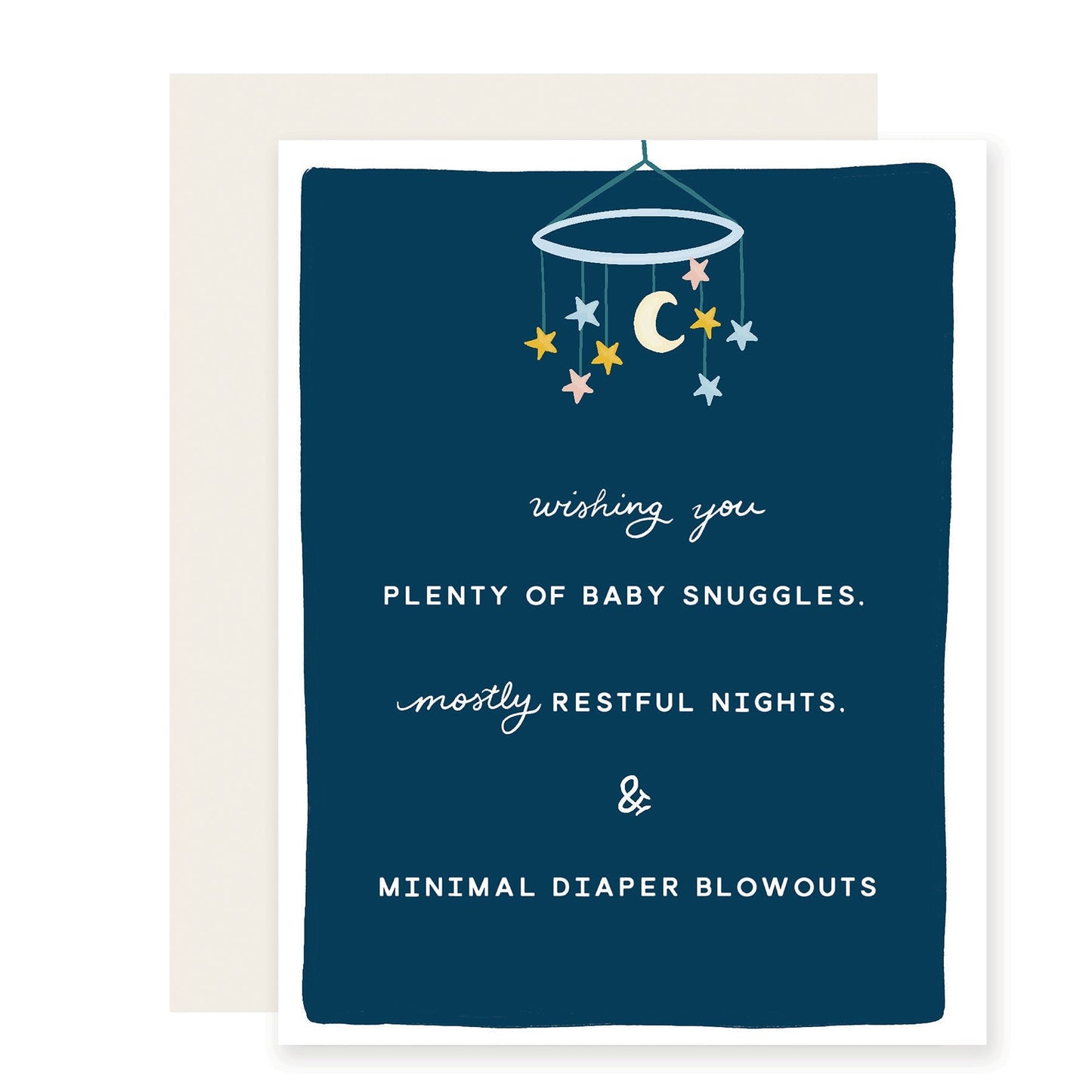 Mostly Restful | New Parent New Baby Card | Welcome Baby (Case Pack of 6)
