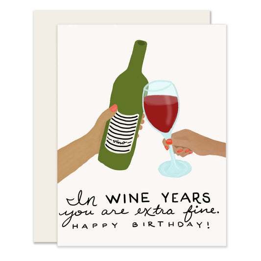 Wine Years | Funny Wine Birthday Card (Case Pack of 6)