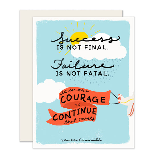 Winston Churchill Quote Card | Encouragement Card (Case Pack of 6)